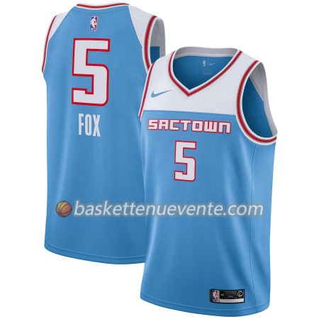 Maillot Basket Sacramento Kings De'Aaron Fox 5 2018-19 Nike City Edition Bleu Swingman - Homme